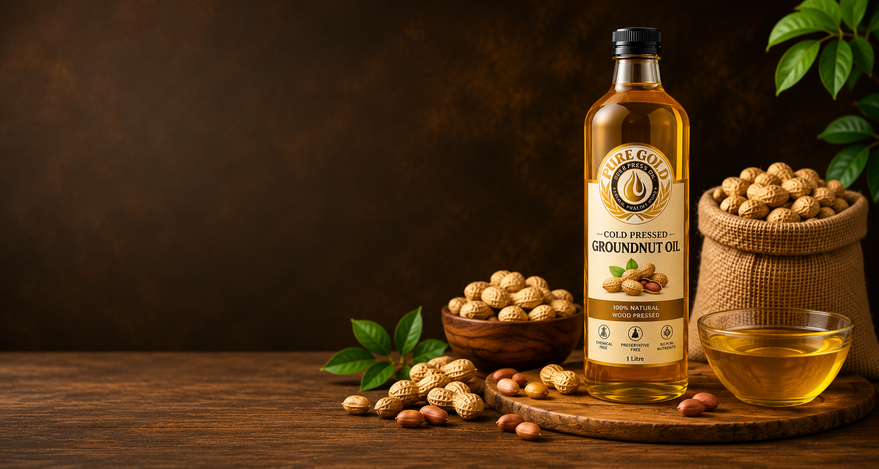 Cold Pressed <br>Groundnut Oil